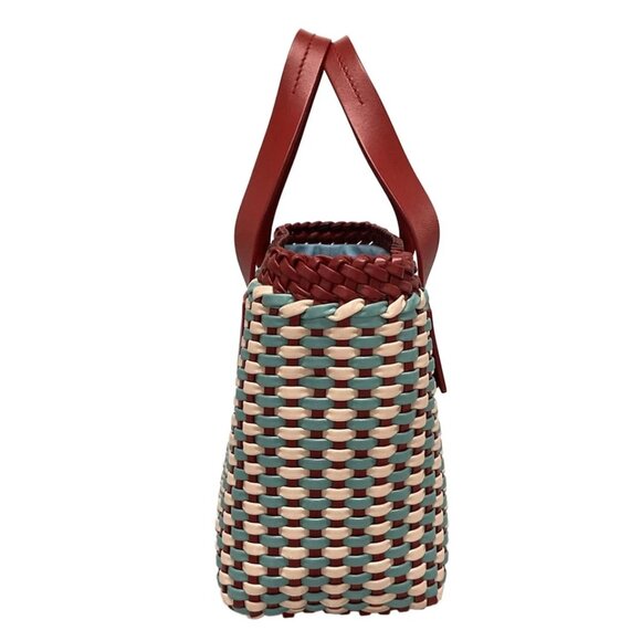 miumiu - Fuoco Orchid (pink) Light Blue Red) leather) Tote Bag 757-081625 - Picture 4 of 14